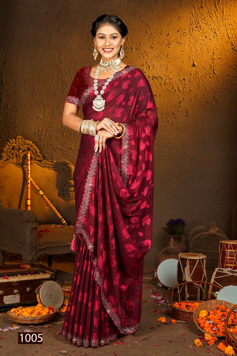 Saroj Radha Rani Fancy Fabric Designer Saree Catalog